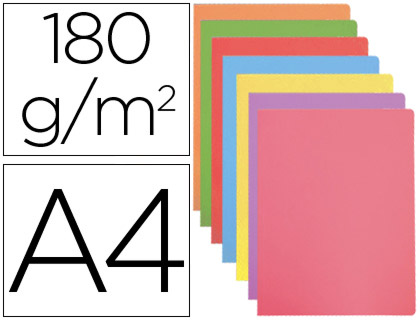 50 subcarpetas cartulina Gio A4 colores pastel 180 g/m²